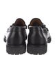 Gucci Web Accent Leather Loafers
