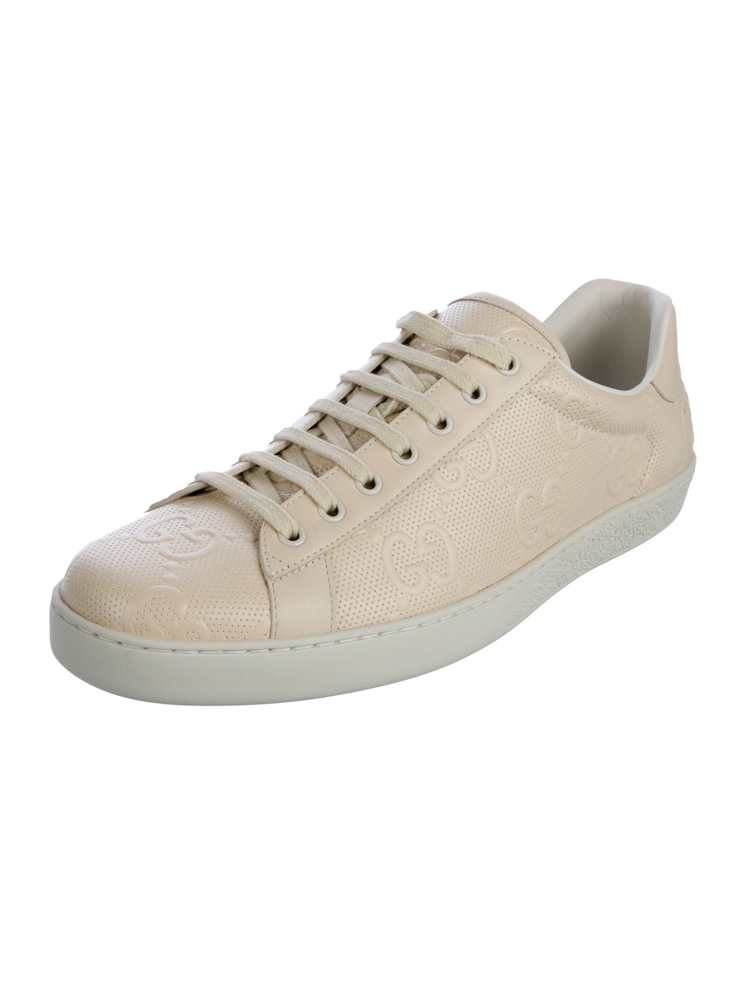 Gucci GG Signature Embossed Leather Sneakers