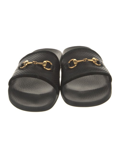Gucci Horsebit Accent Leather Slides