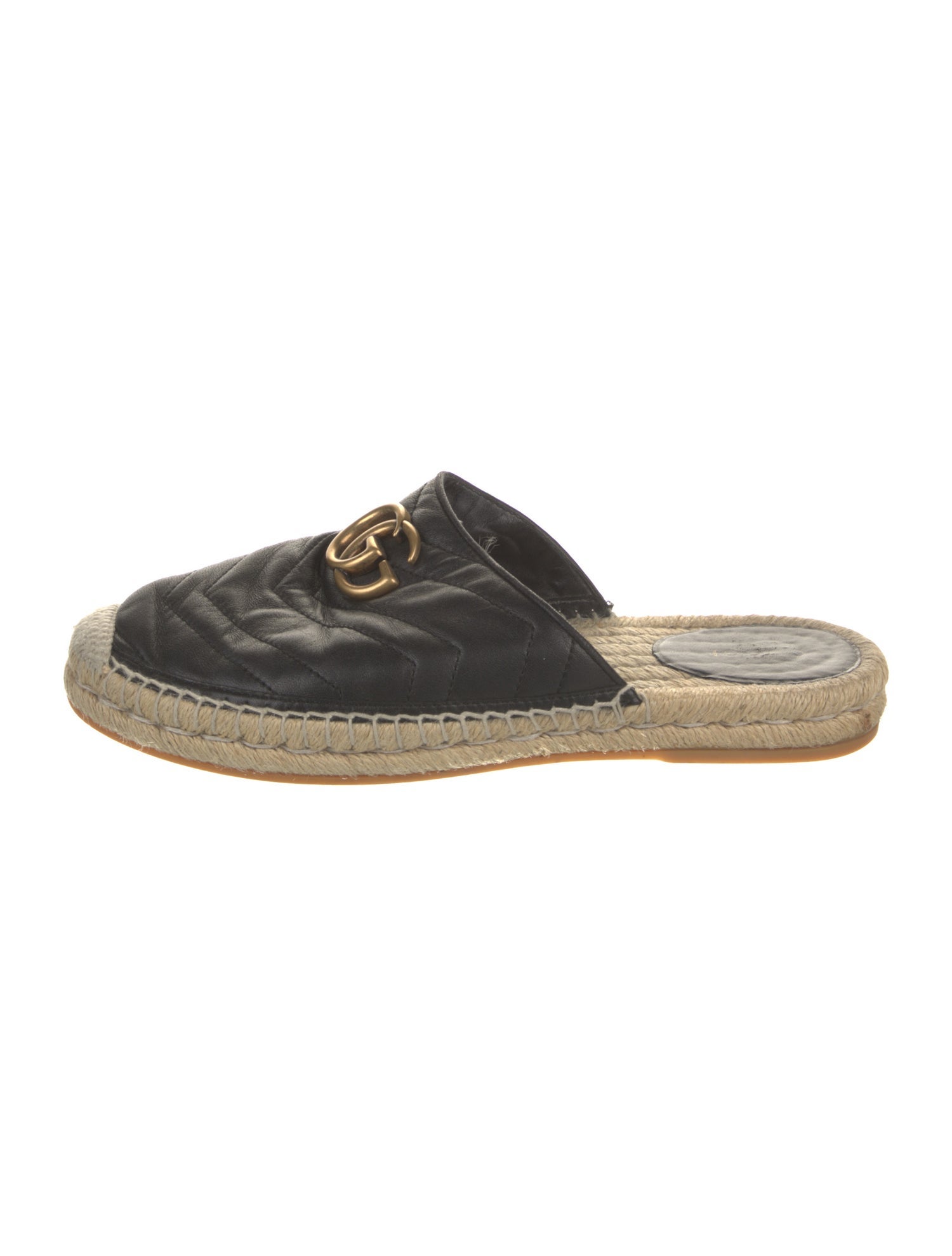 Gucci Double G Logo Leather Mules