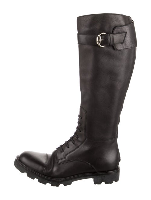 Gucci Horsebit Accent Leather Combat Boots
