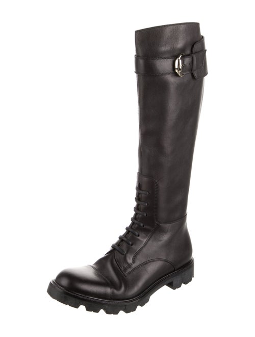 Gucci Horsebit Accent Leather Combat Boots