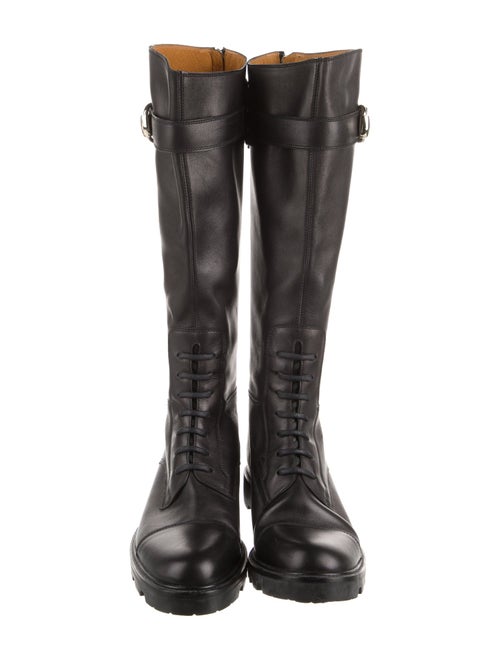 Gucci Horsebit Accent Leather Combat Boots