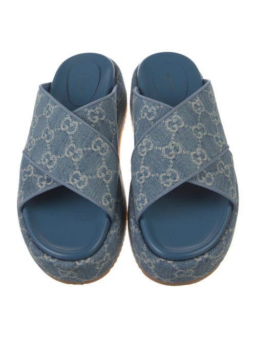 Gucci GG Denim Denim Slides
