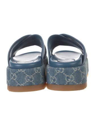 Gucci GG Denim Denim Slides