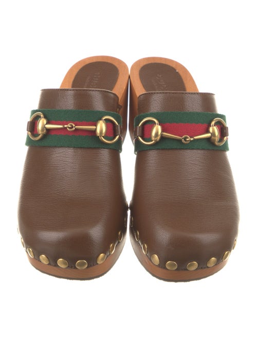 Gucci Leather Lace Pattern Mules