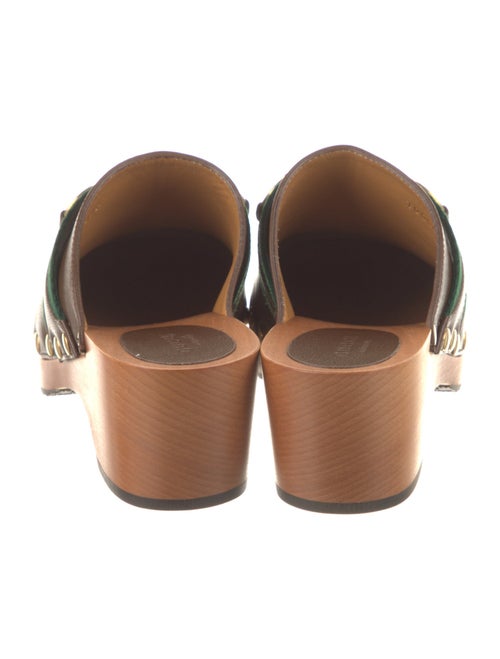 Gucci Leather Lace Pattern Mules