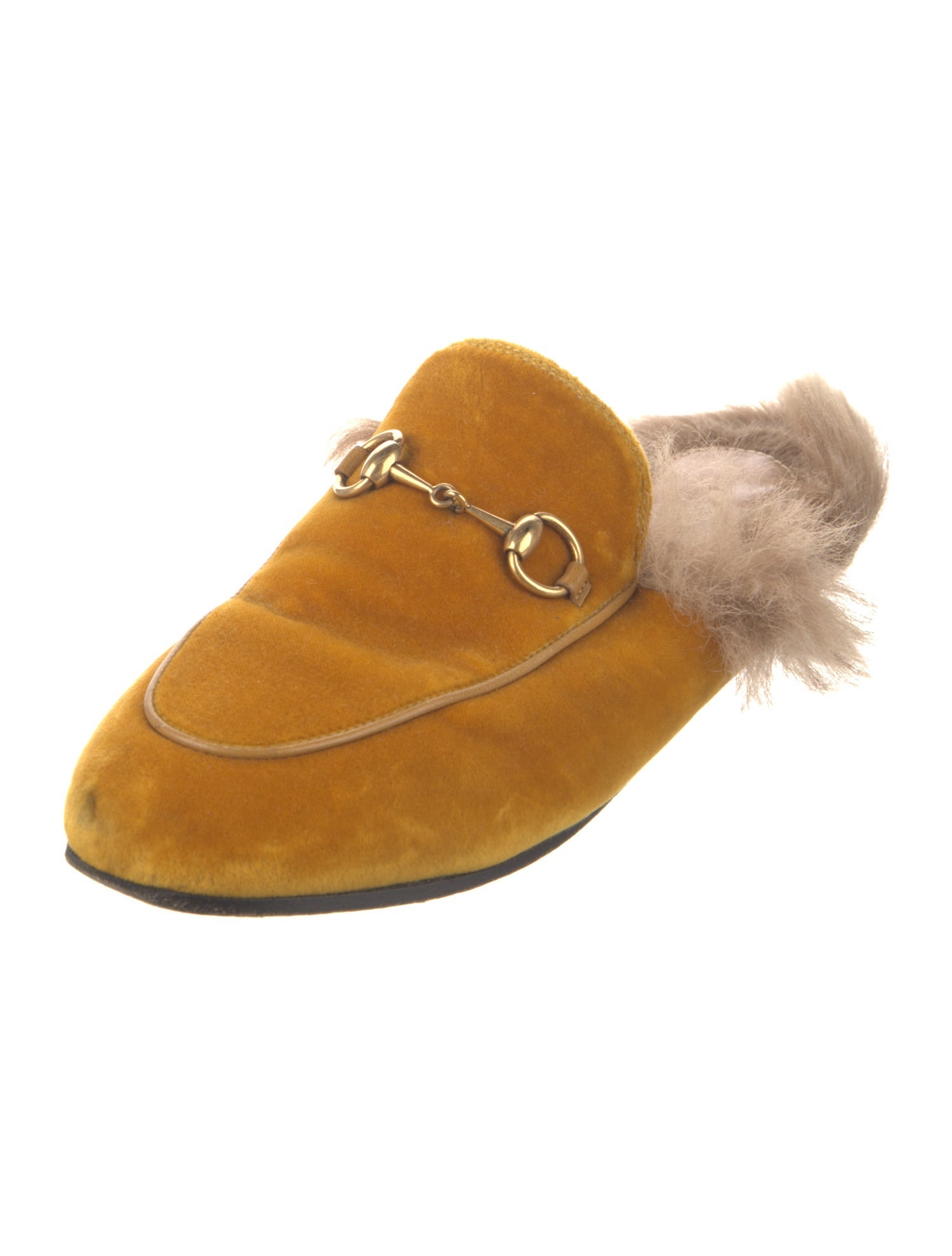 Gucci Horsebit Accent Velvet Mules