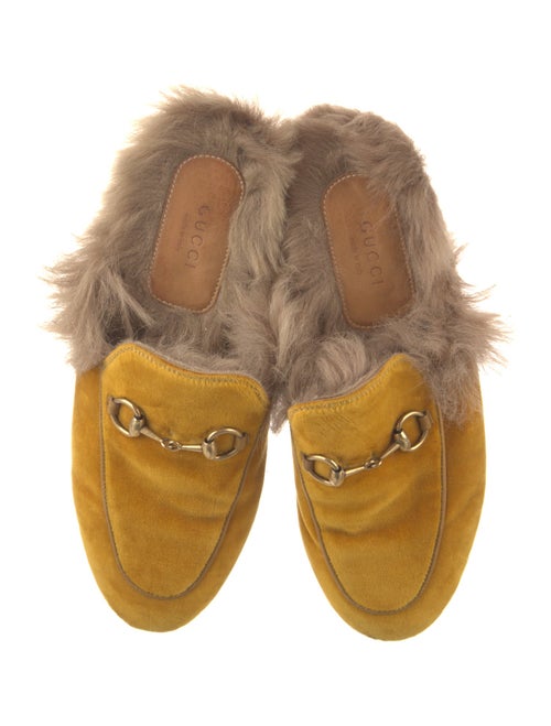 Gucci Horsebit Accent Velvet Mules