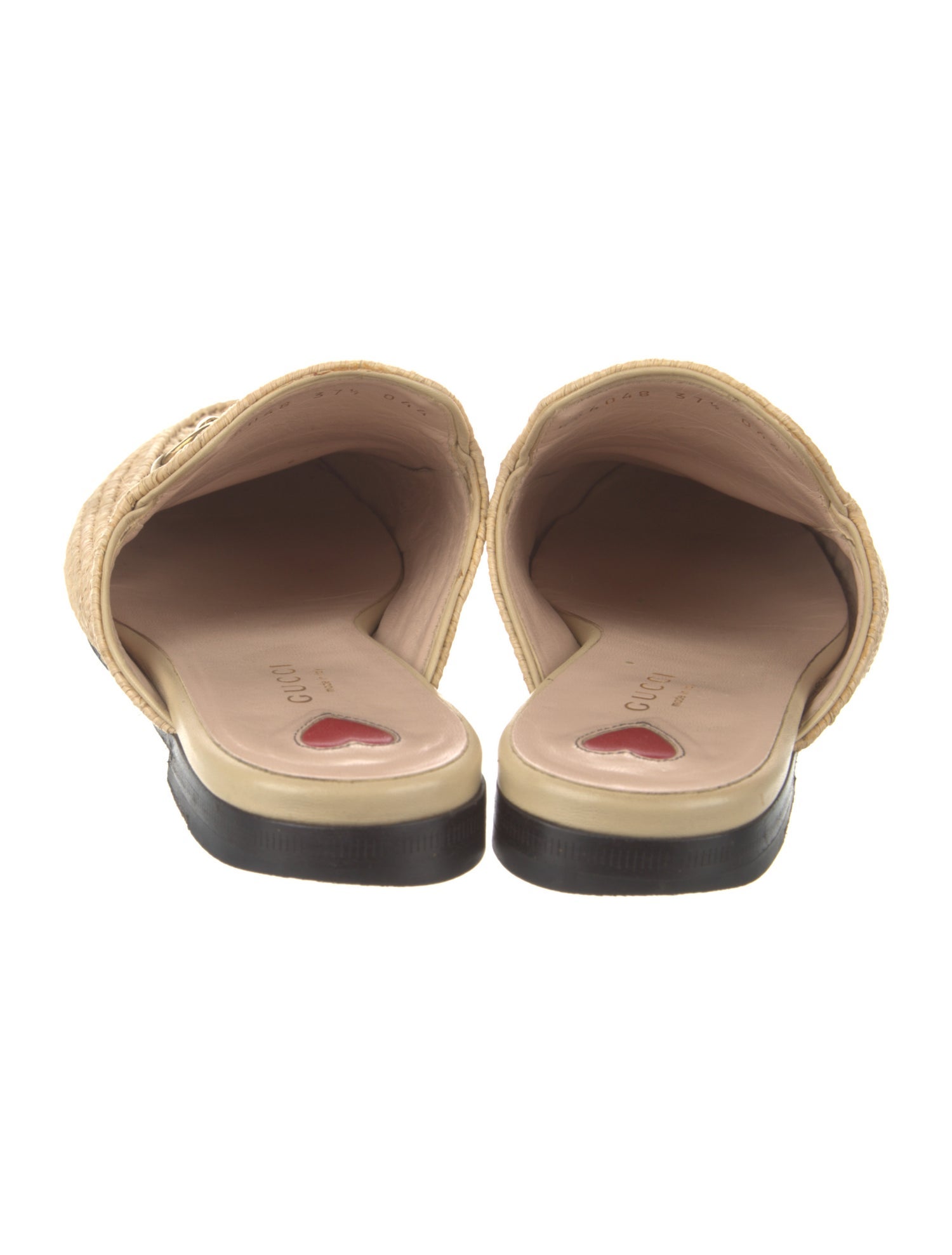 Gucci Horsebit Accent Raffia Mules