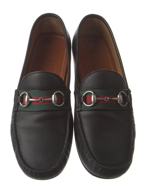 Gucci Web Accent Leather Drivers