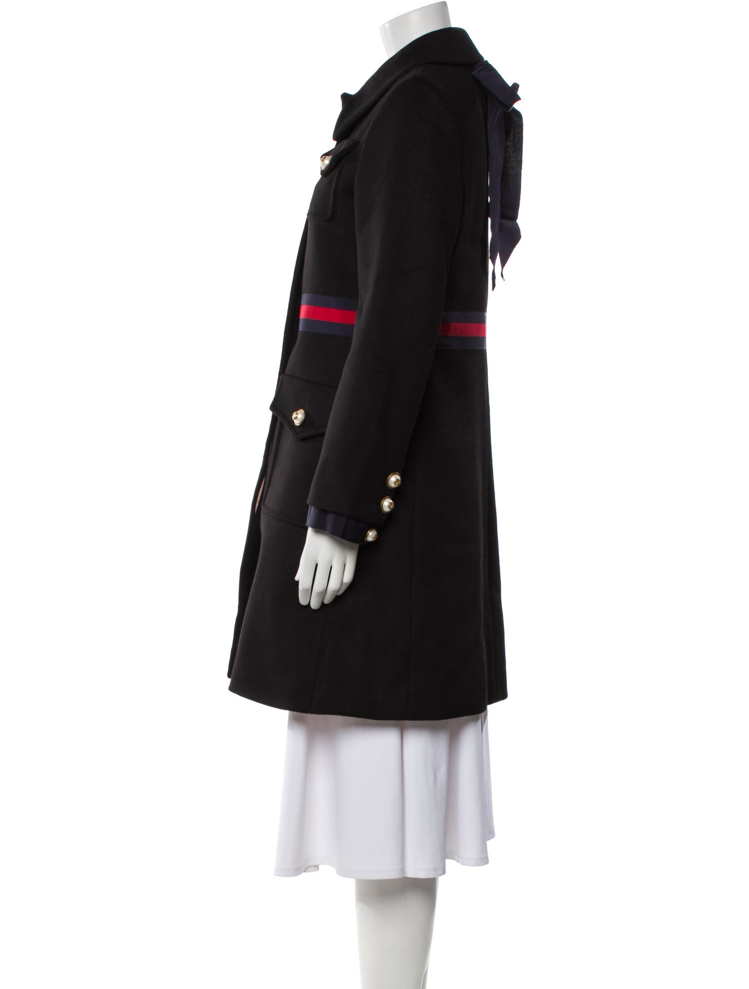 Gucci Wool Striped Trench Coat