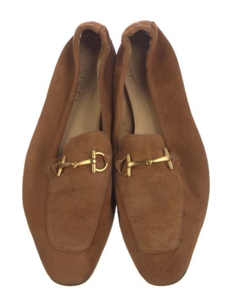 Gucci Horsebit Accent Suede Loafers