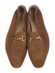 Gucci Horsebit Accent Suede Loafers