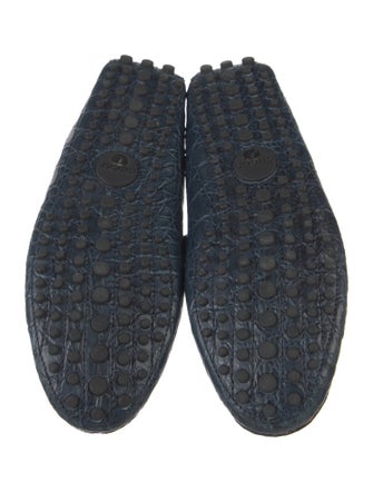 Gucci 1955 Horsebit Accent Crocodile Drivers