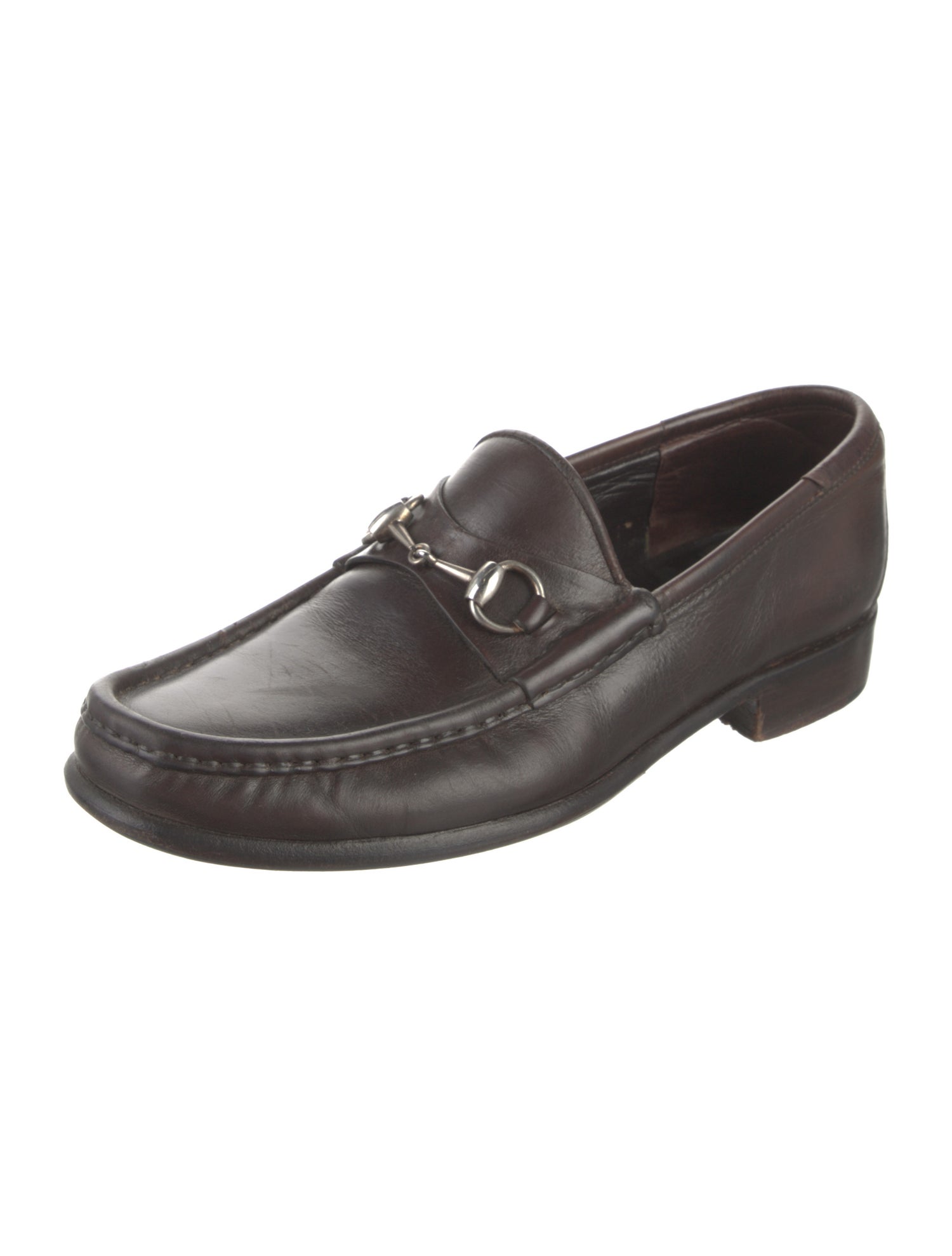 Gucci Horsebit Accent Leather Loafers