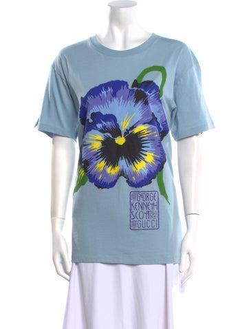 Gucci Tops Graphic Print Crew Neck T-Shirt S