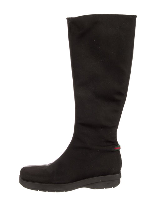 Gucci Web Accent Canvas Rain Boots