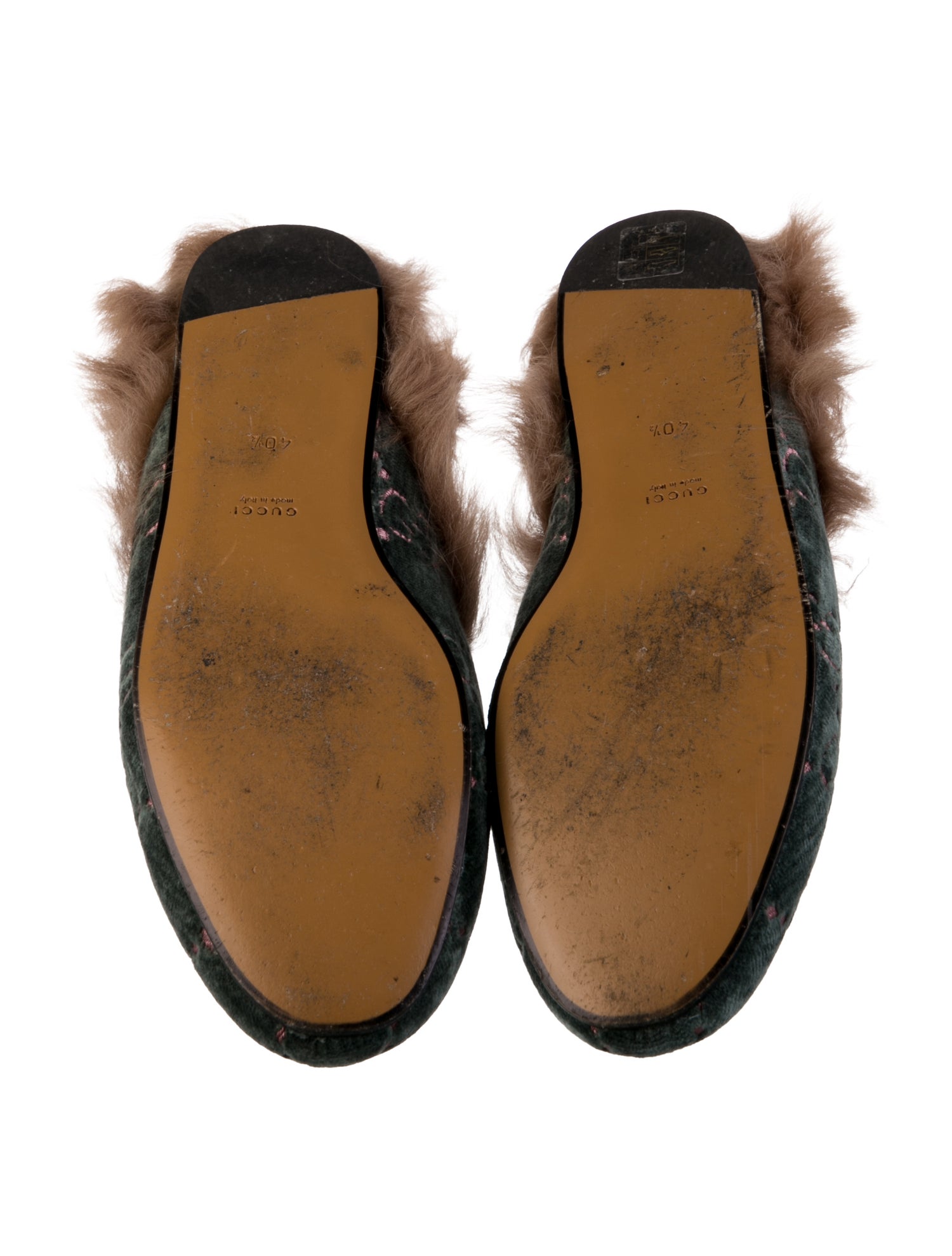 Gucci GG Logo Velvet Mules