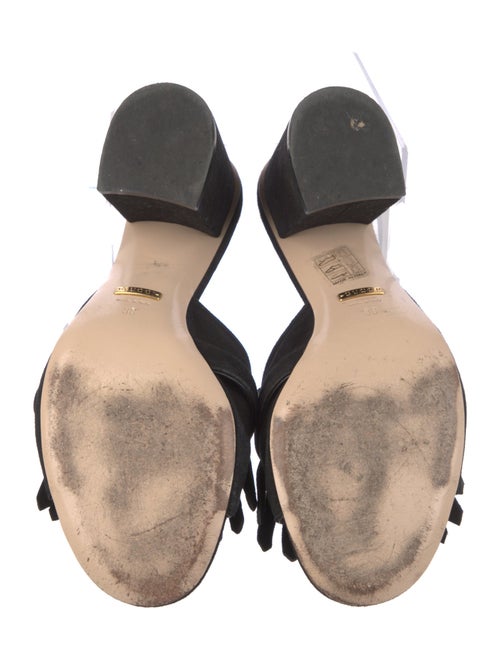 Gucci Double G Logo Suede Slides