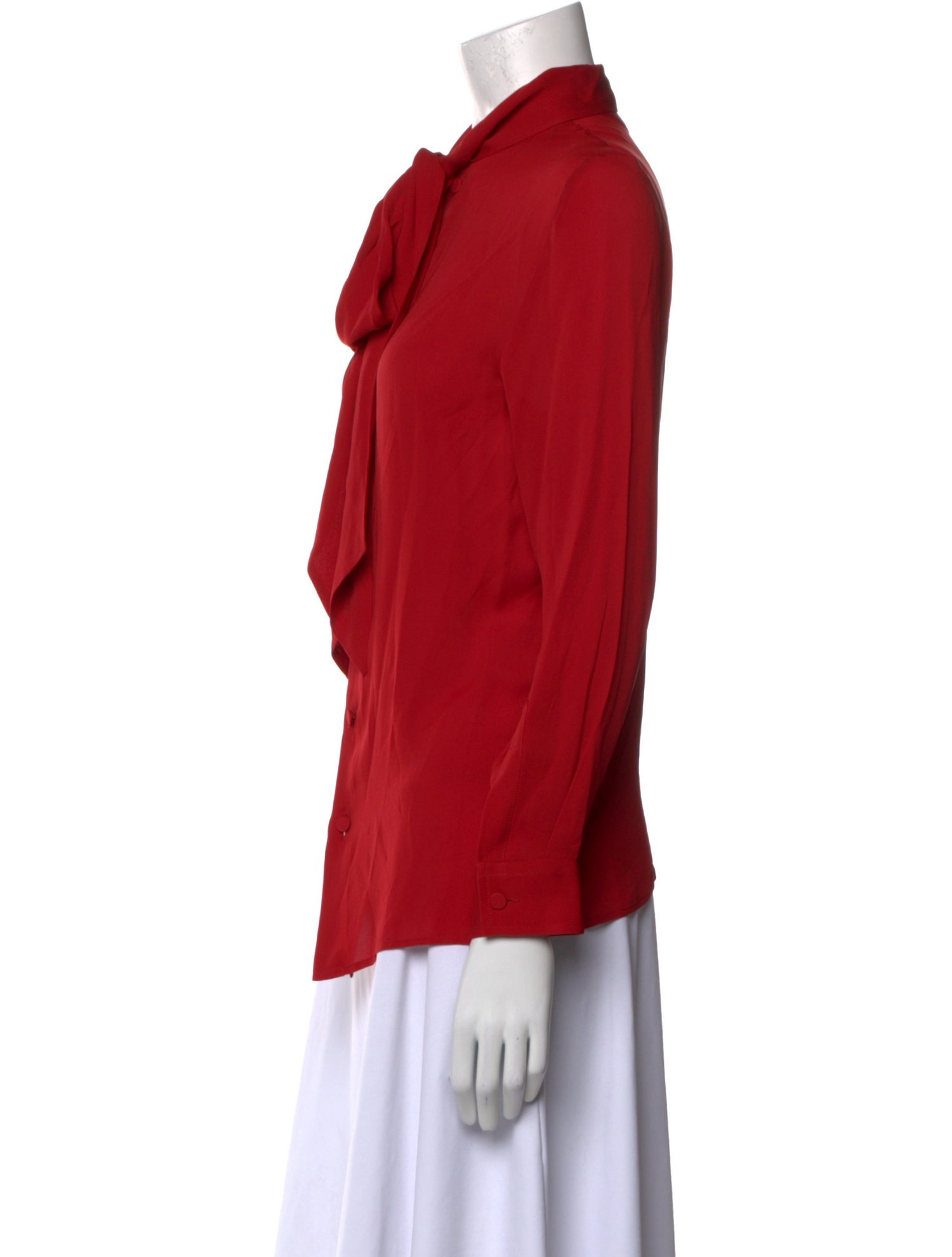 Gucci Silk Mock Neck Blouse