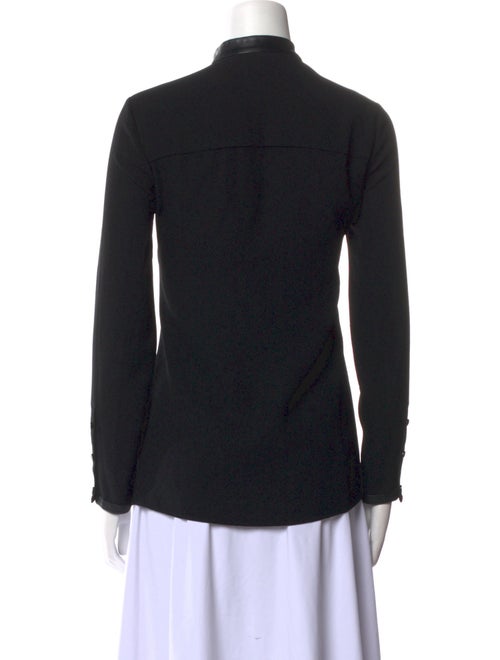 Gucci Mock Neck Long Sleeve Button-Up Top