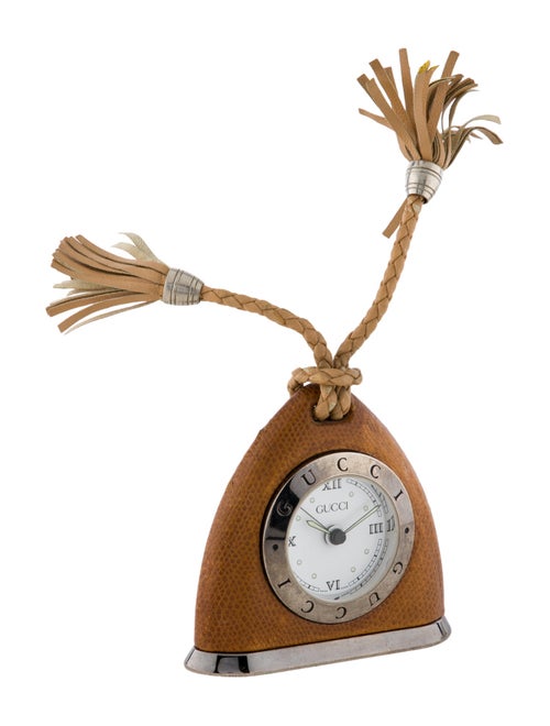 Gucci Leather Stirrup Clock