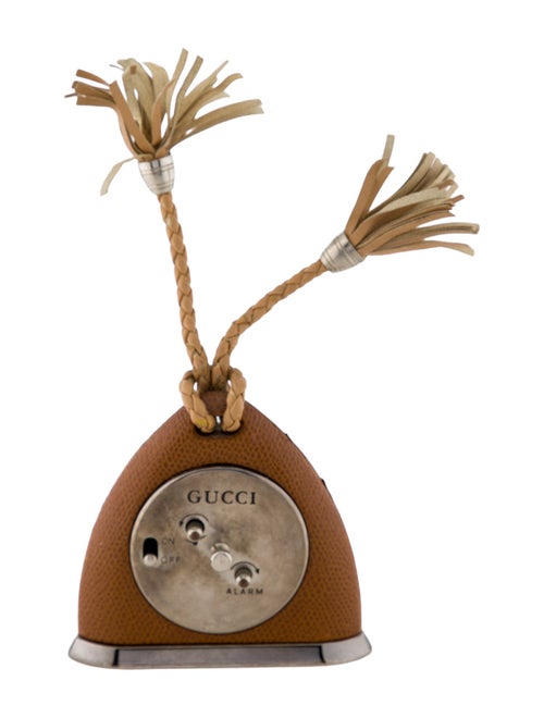 Gucci Leather Stirrup Clock