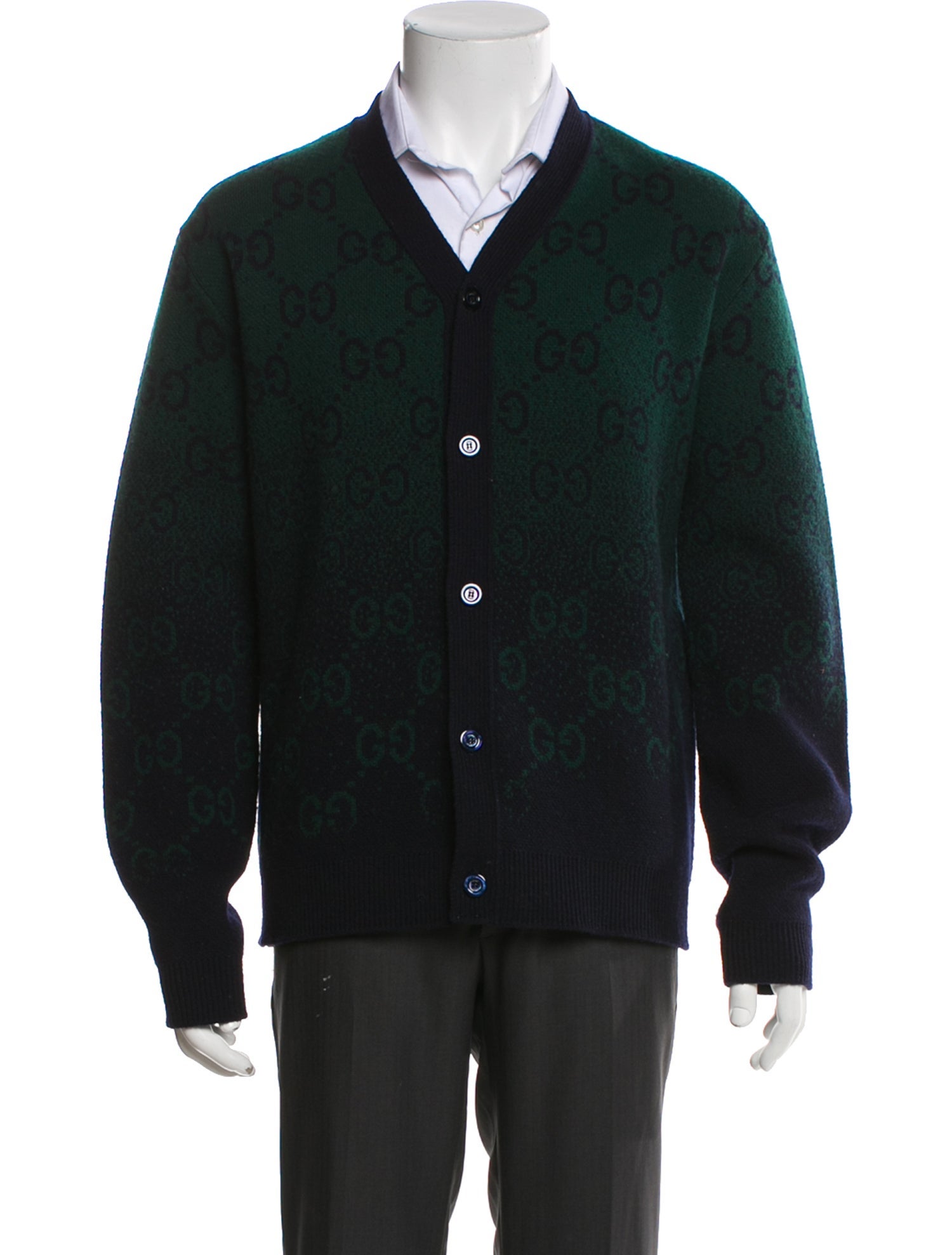 Gucci Bee Accent Wool Cardigan