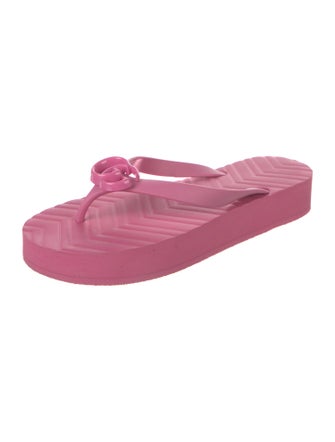 Gucci Double G Logo Rubber Flip Flops