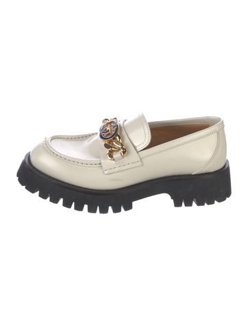 Gucci Flats Interlocking G Logo Patent Leather Loafers IT 38 | 8