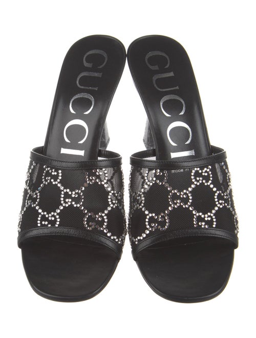 Gucci GG Crystal Mesh Slides