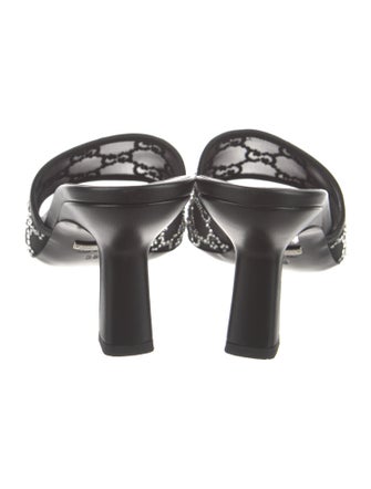 Gucci GG Crystal Mesh Slides