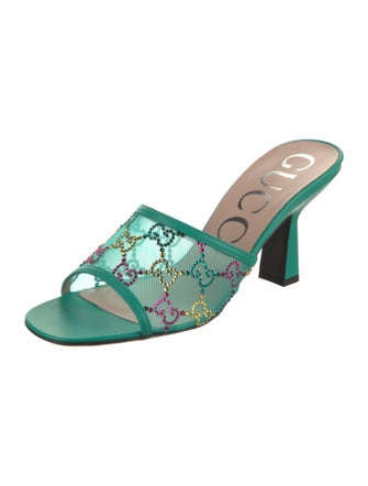 Gucci Leather Lace Pattern Slides