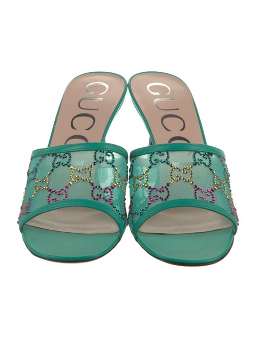Gucci Leather Lace Pattern Slides