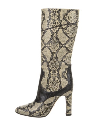 Gucci Snakeskin Animal Print Boots
