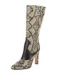 Gucci Snakeskin Animal Print Boots