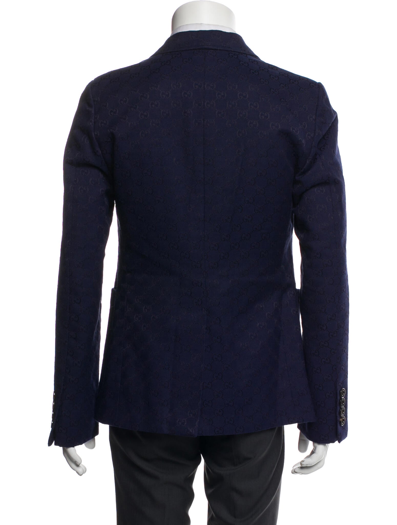 Gucci GG Logo Embroidered Accent Blazer