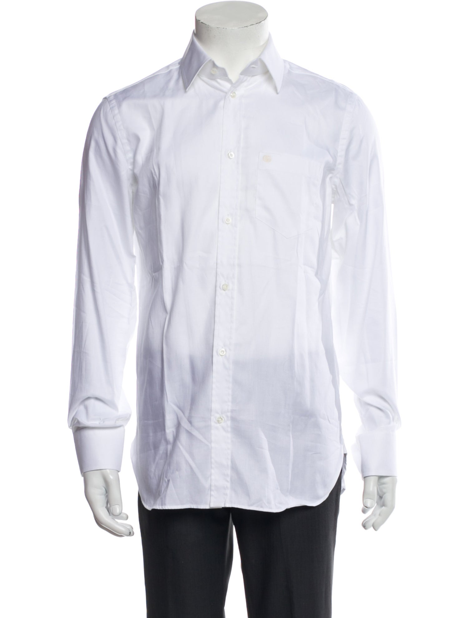 Gucci Double G Logo Long Sleeve Dress Shirt