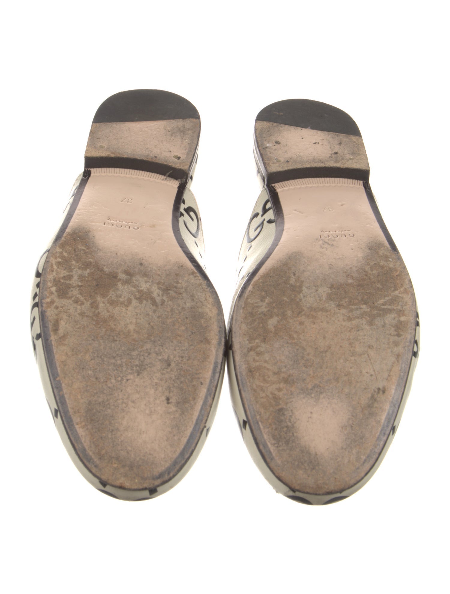 Gucci GG Logo Leather Mules