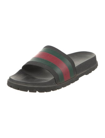 Gucci Web Accent Rubber Slides