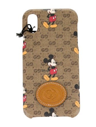 Gucci x Disney Brown Pattern Printed Mickey Iphone Case