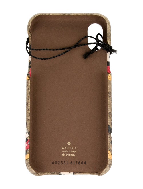 Gucci x Disney Brown Pattern Printed Mickey Iphone Case