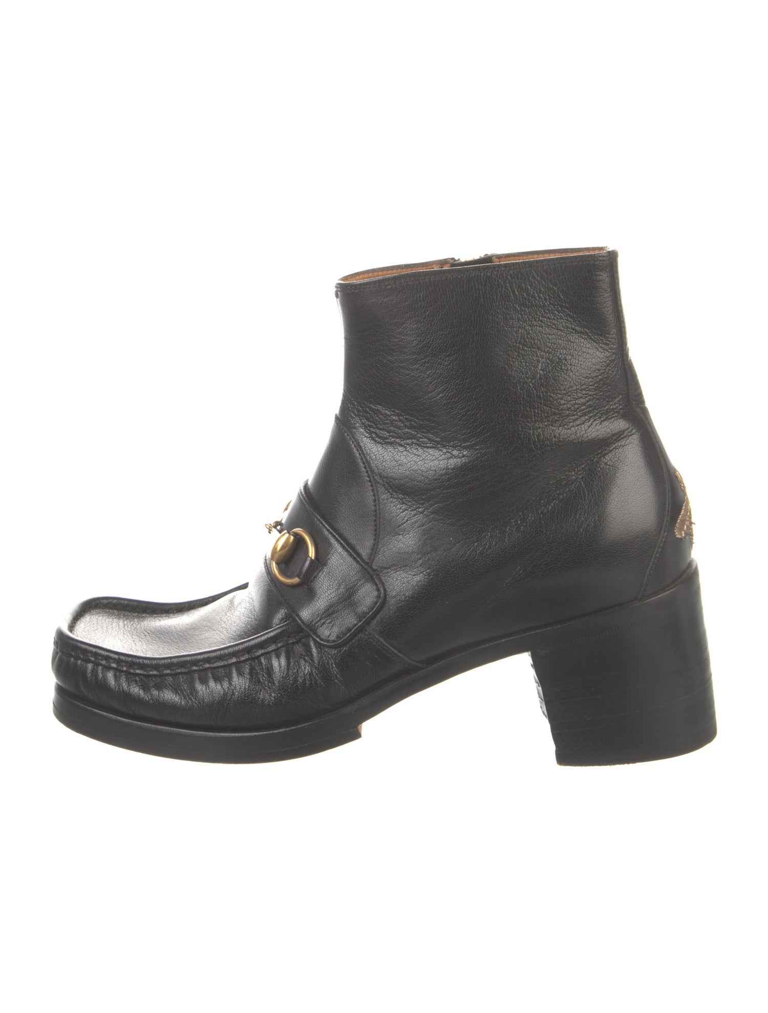 Gucci Horsebit Accent Leather Boots