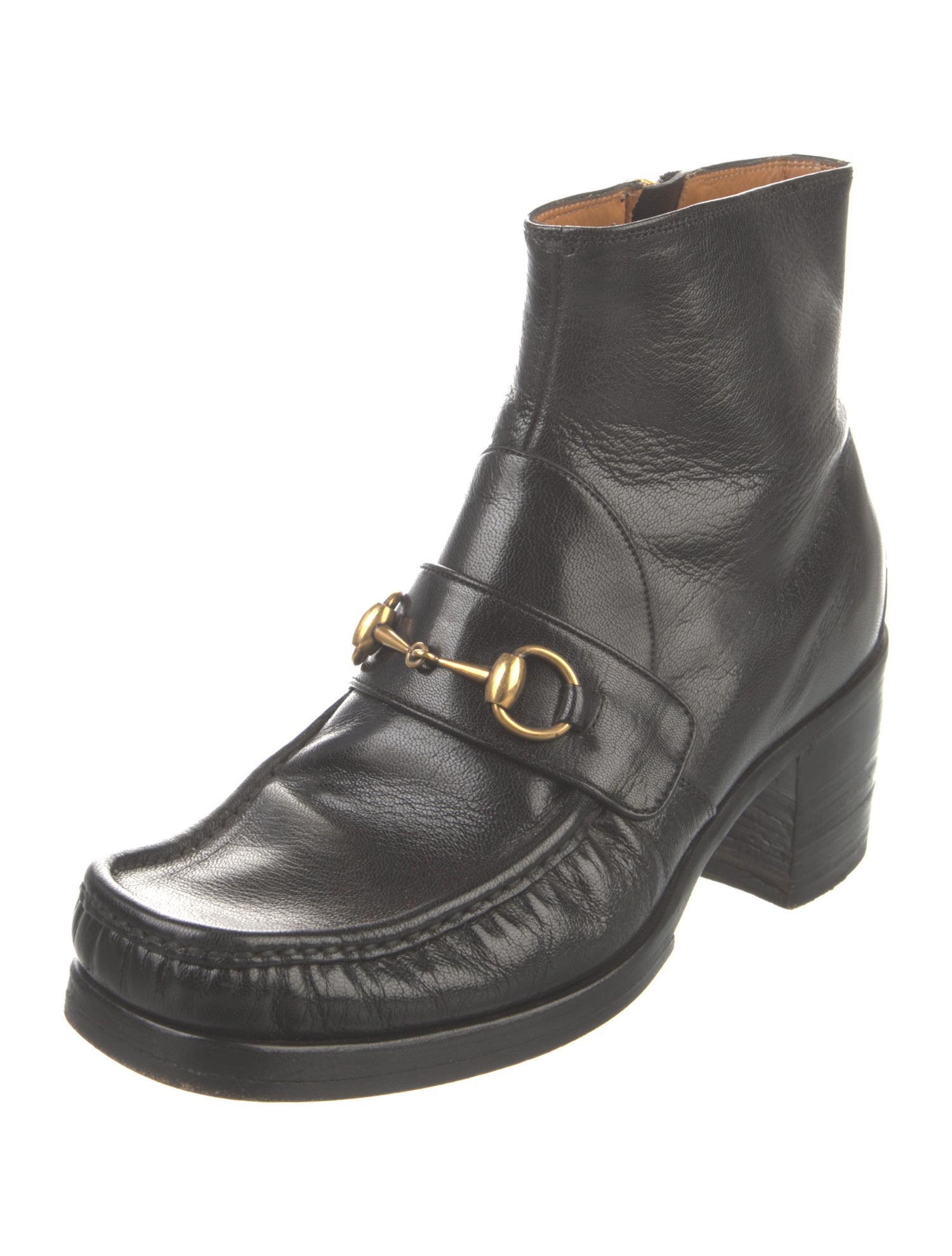 Gucci Horsebit Accent Leather Boots