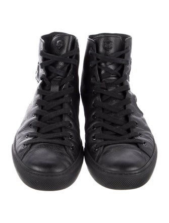 Gucci Feline Head Accent Leather Sneakers