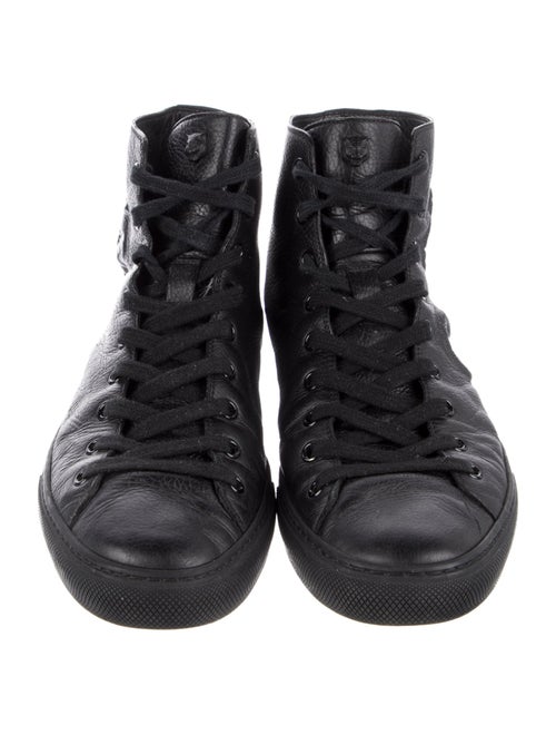 Gucci Feline Head Accent Leather Sneakers