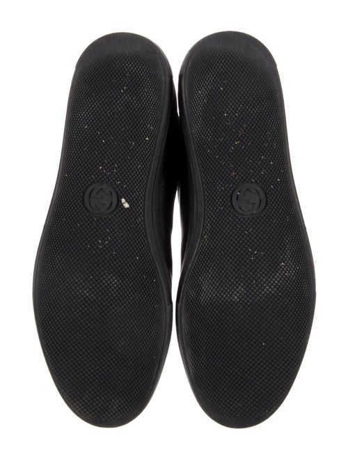 Gucci Feline Head Accent Leather Sneakers