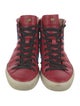 Gucci Web Accent Leather Sneakers