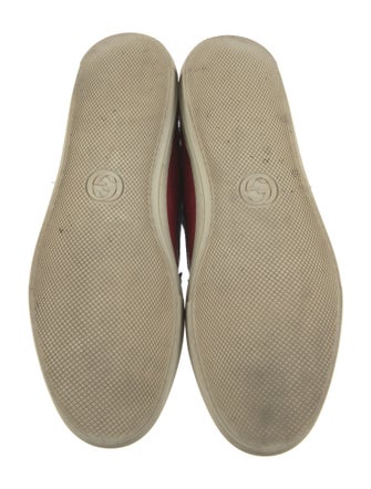 Gucci Web Accent Leather Sneakers